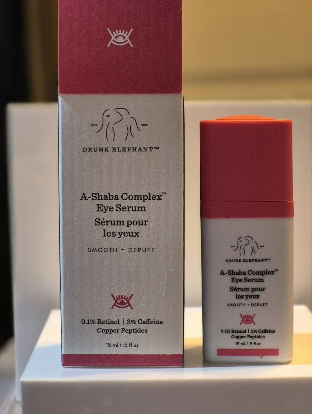 Drunk Elephant A‑Shaba Complex Eye Serum w/Retinol, Caffeine & Peptides 15ml NIB